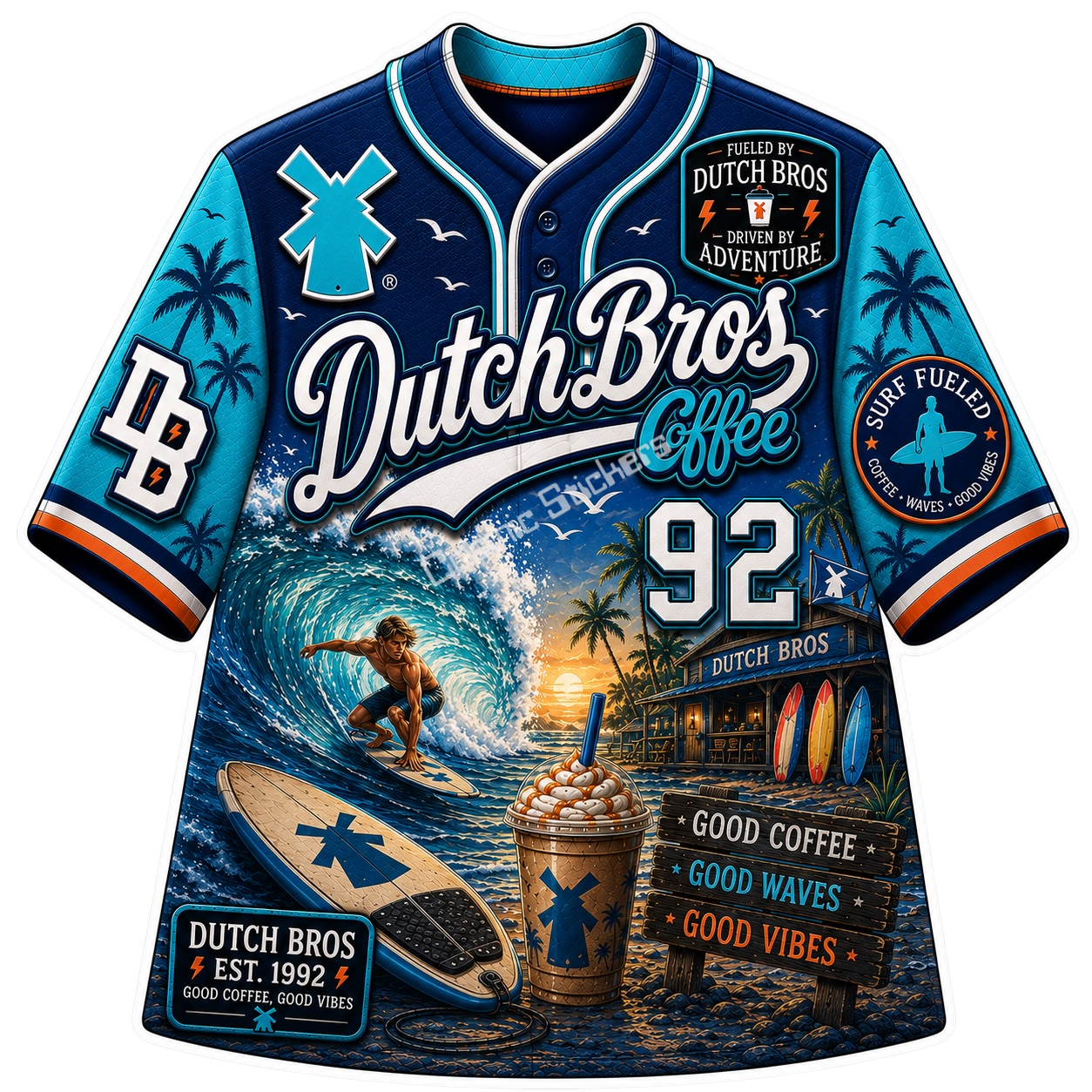 Dutch Bros Jersey Sticker #21