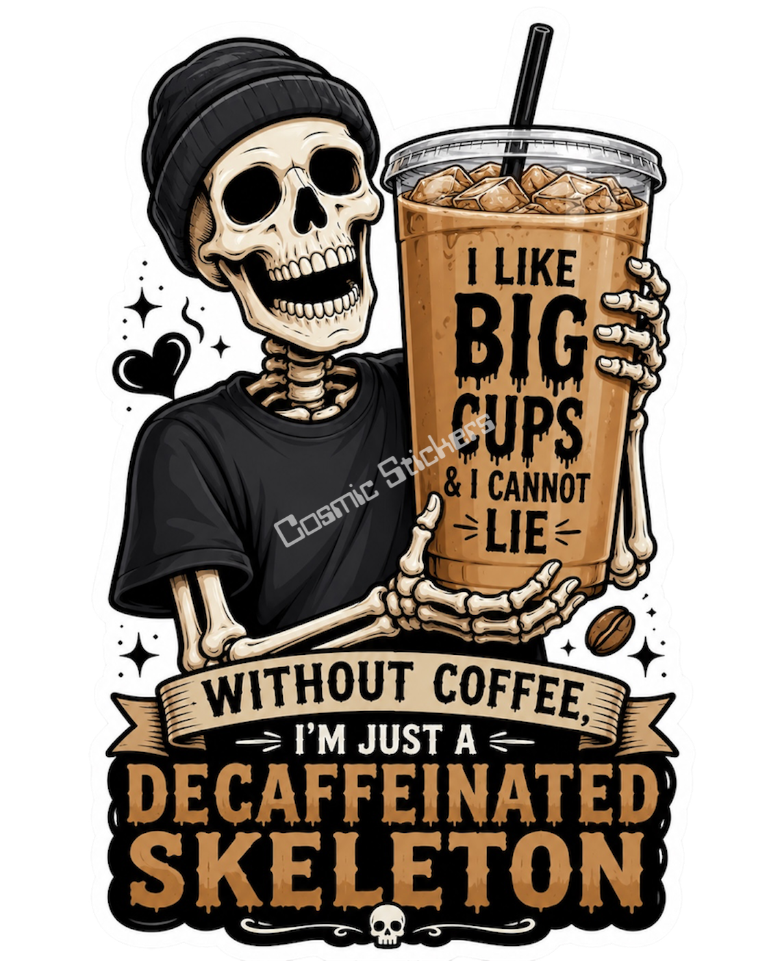 I Like Big Cups premium die-cut vinyl sticker by Cosmic Stickers