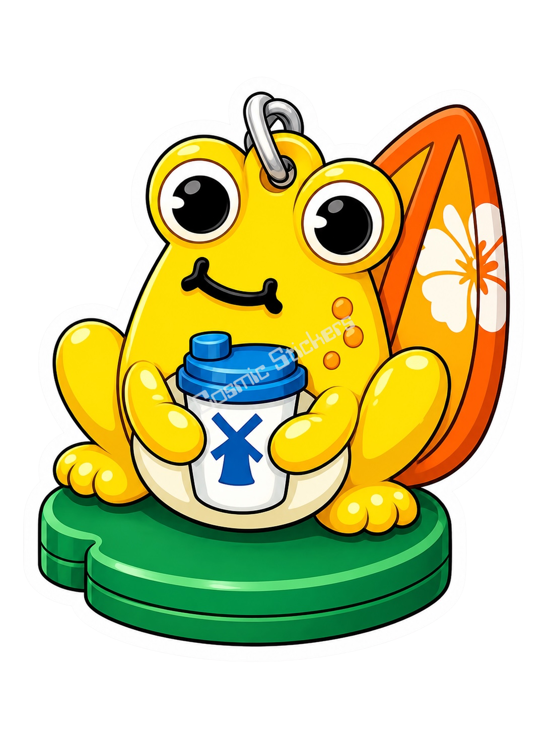 Dutch Frog Charm Drop (Sticker) #1 premium die-cut vinyl sticker by Cosmic Stickers