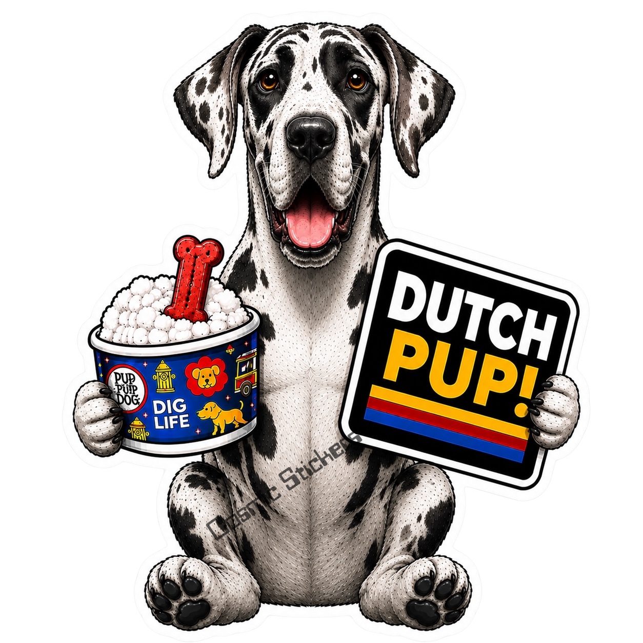 Fan-Made Dutch Pups! - Great Dane Vinyl Sticker