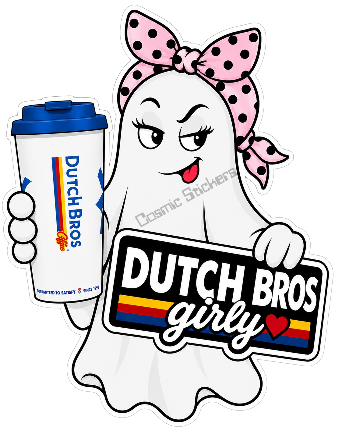 Fan-Made Boo Crew – Coffee Poltergeist | Dutch Bros Inspired Vinyl Sticker