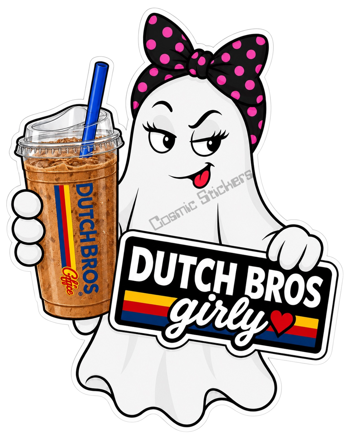 Fan-Made Boo Crew – Spirit Stop | Dutch Bros Inspired Vinyl Sticker