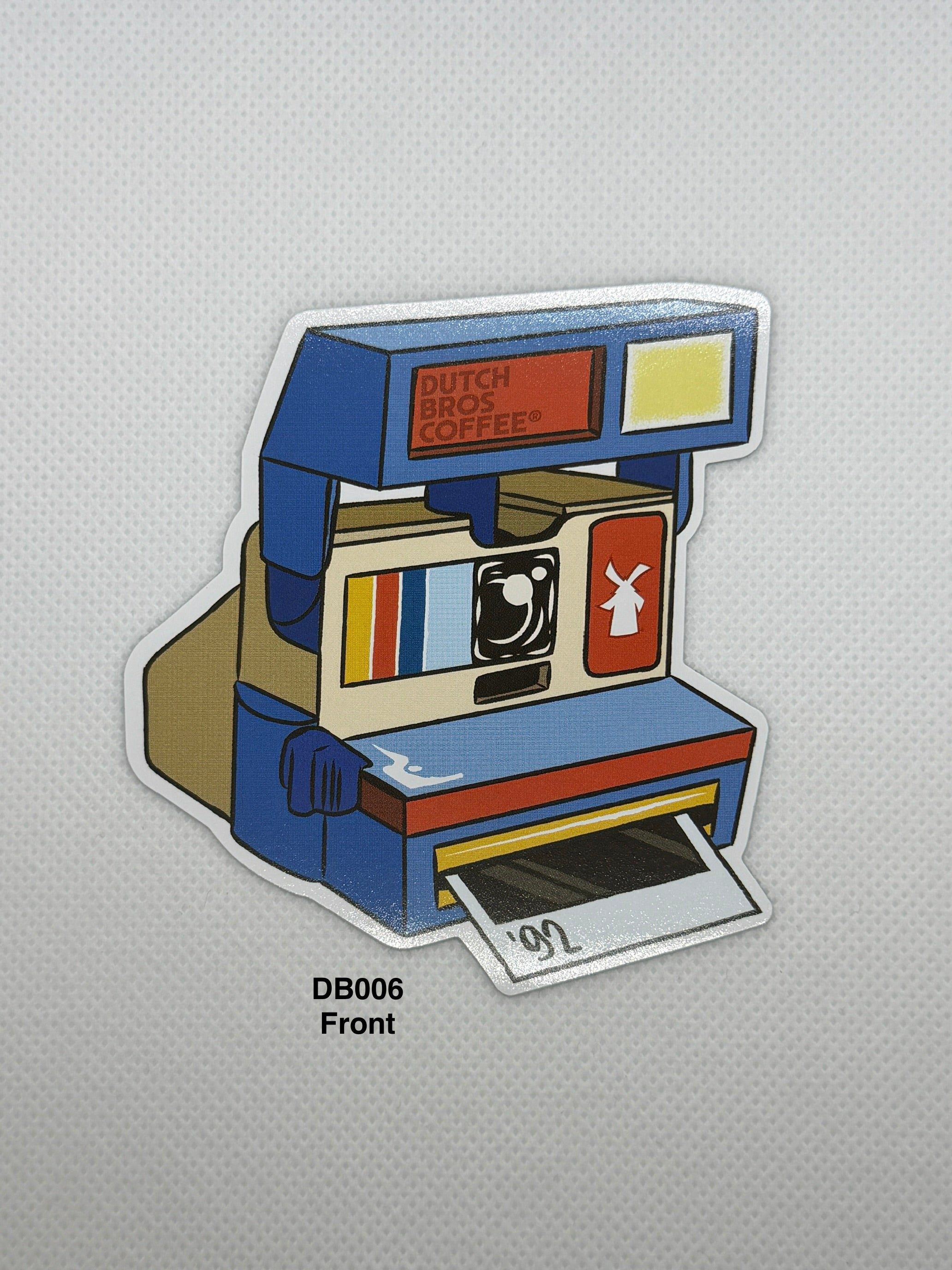 Authentic Dutch Bros “Always Picture Perfect” Retro Camera Sticker #DB006