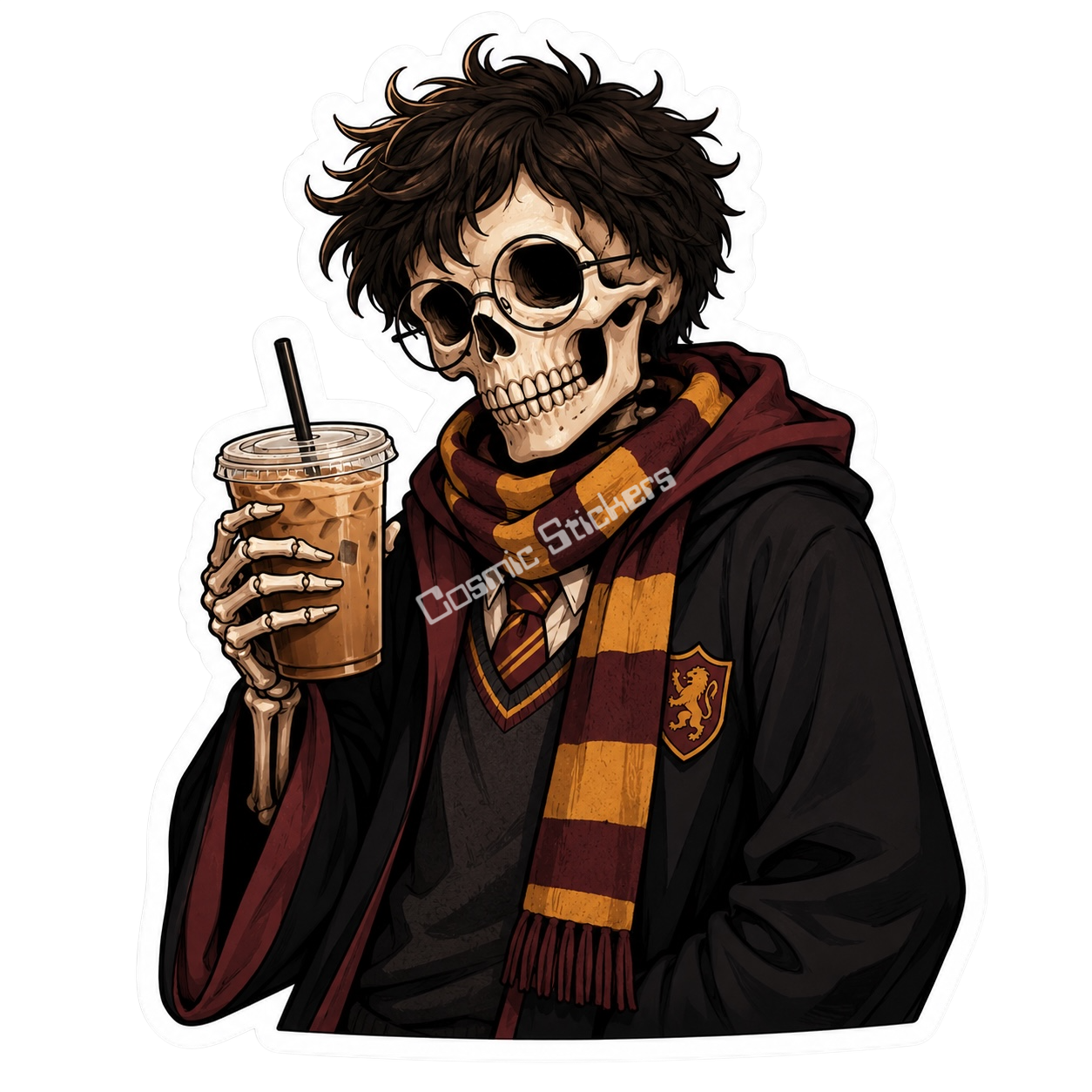 Caffeinated Nightmares - Harry premium die-cut vinyl sticker by Cosmic Stickers