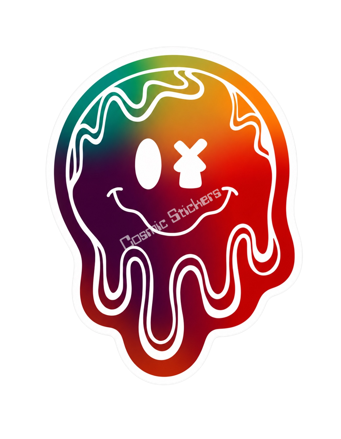 Drippy Smiley – Dutch Bros Inspired (Fan-Made) Sticker