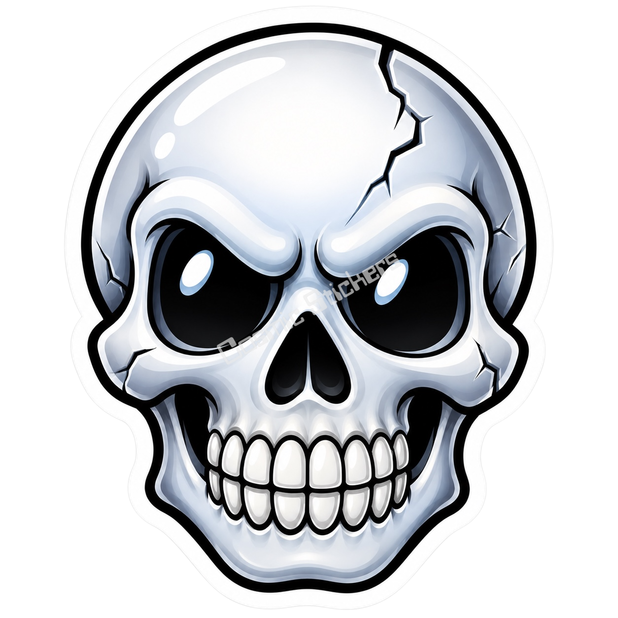Cosmic Emoji - Cracked Skull