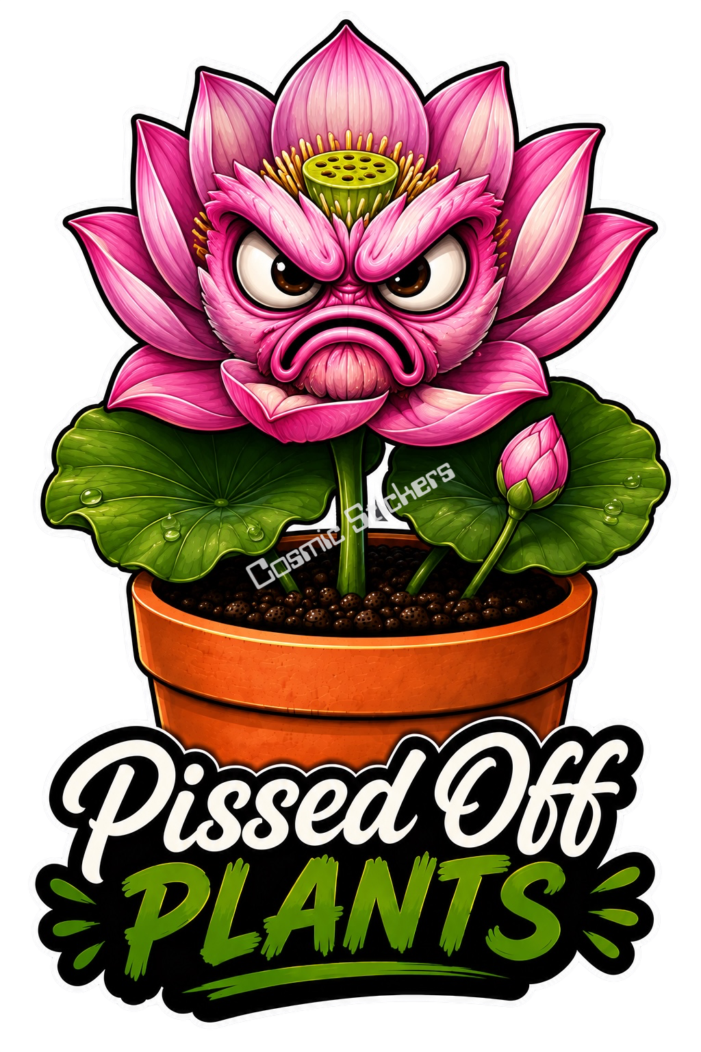 Pissed Off Plants – Leaf It Alone Vinyl Sticker