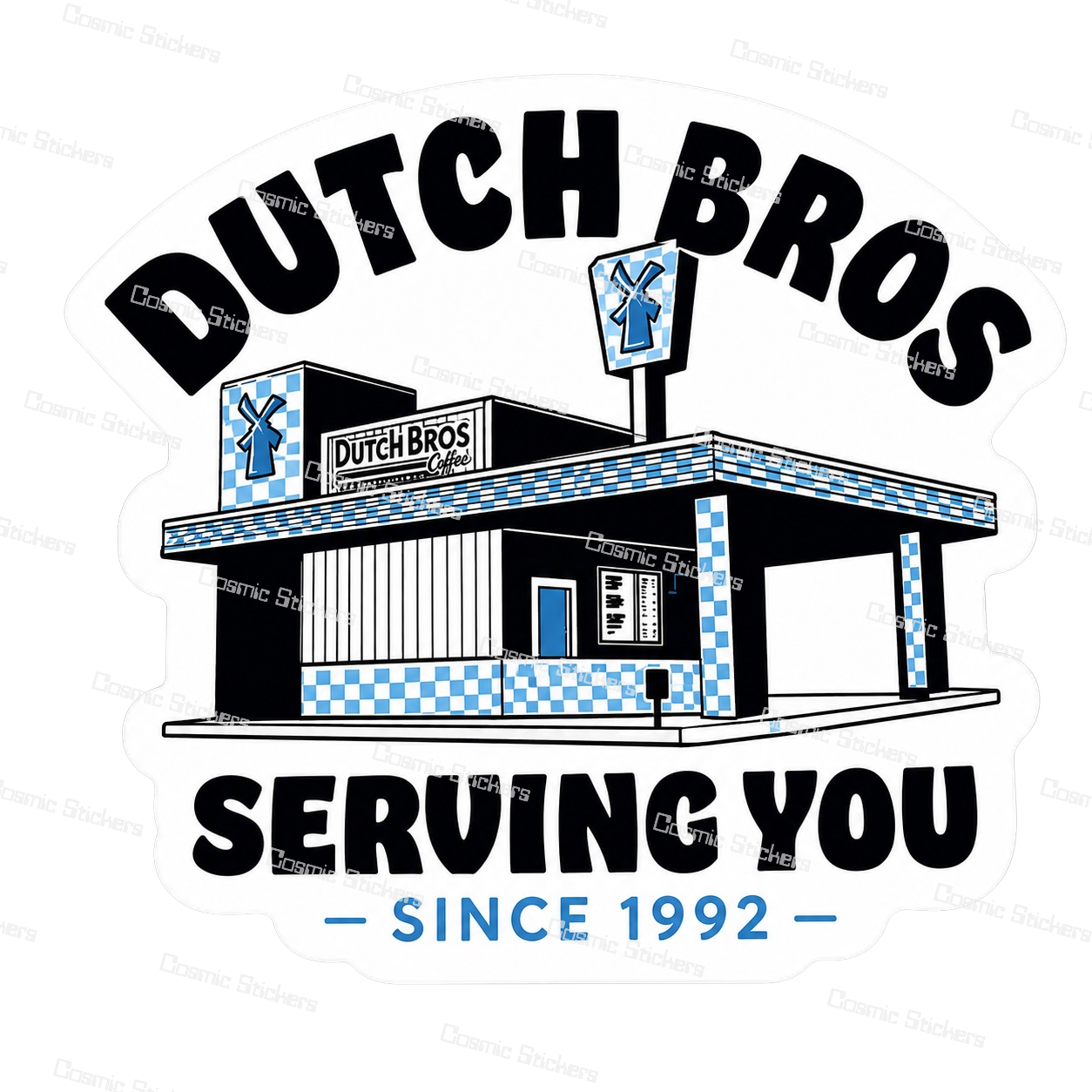 Serving You Since 1992 | Dutch Bros Inspired Fan-Made Sticker