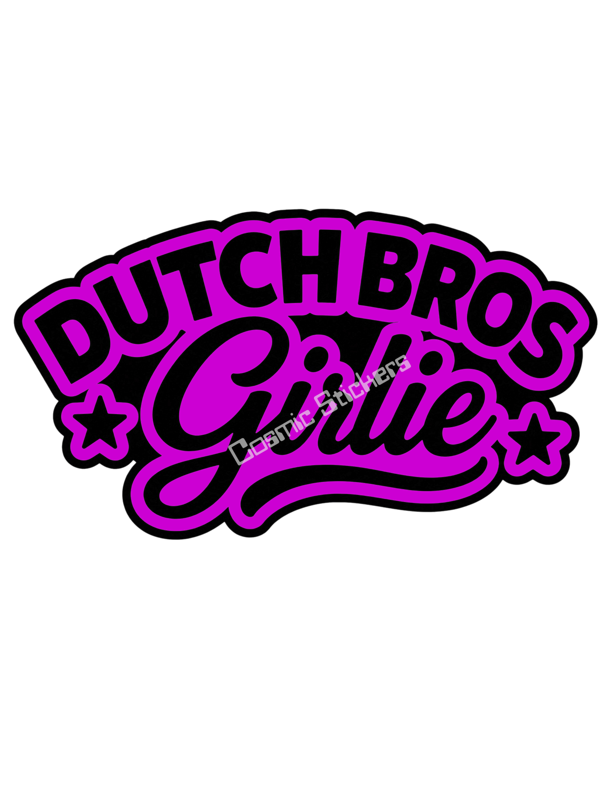 Dutch Bros Girlie - Dark Pink & Black