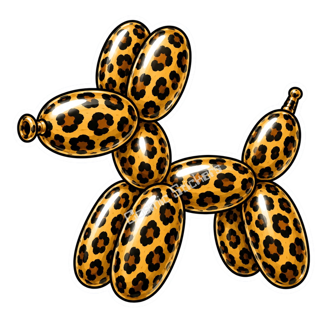 Balloon Animal Stickers - Brown Leopard Print