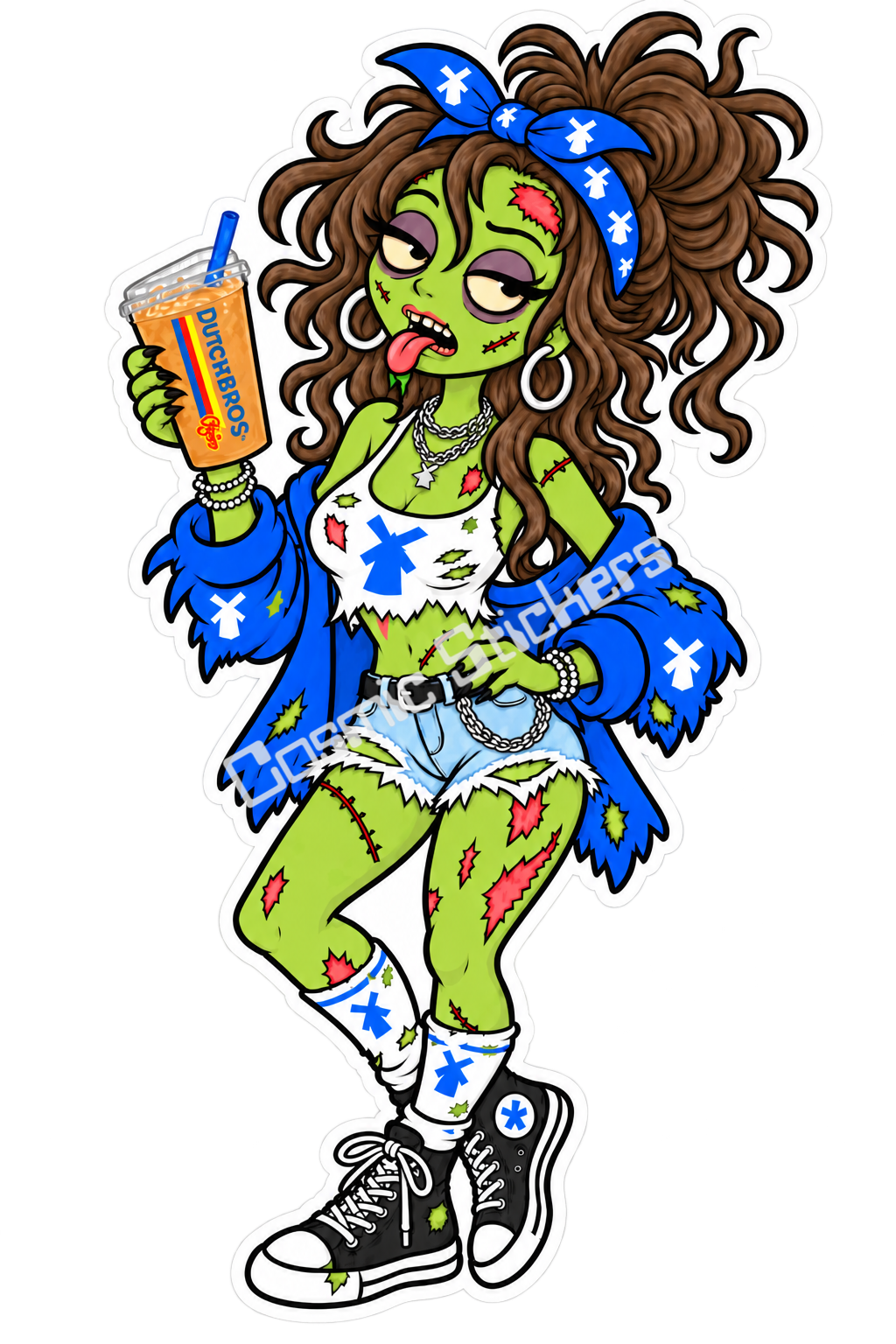 Fan-Made Caffeinated Zombies – Caffeine After Dark | Dutch Bros Inspired Vinyl Sticker