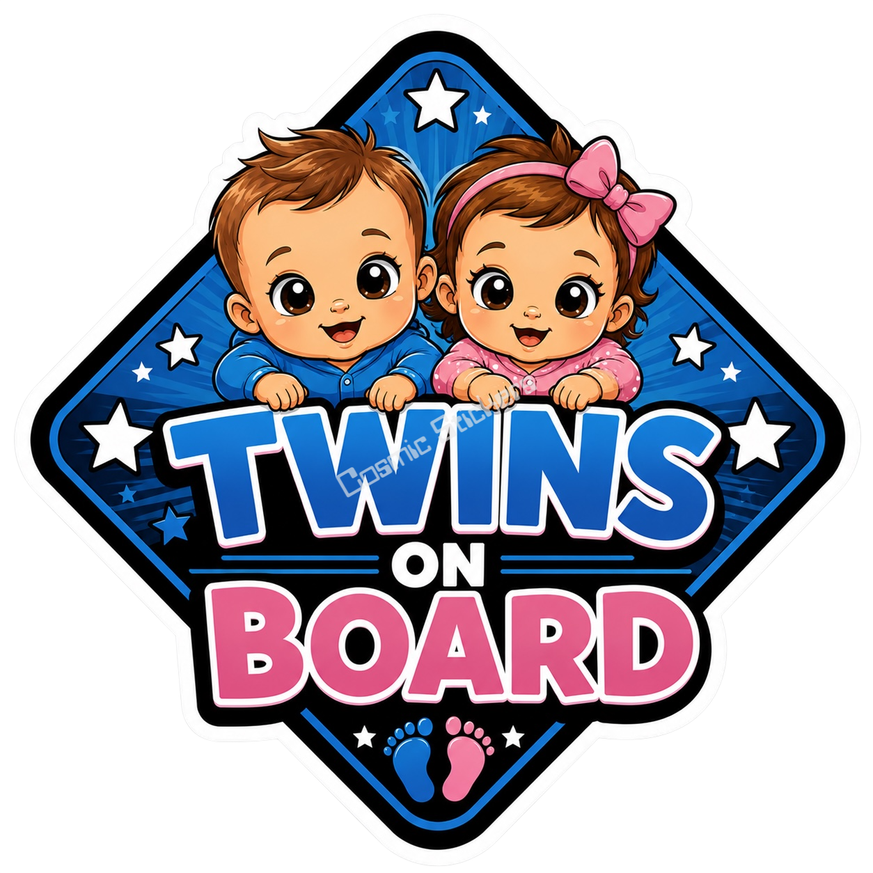 Baby On Board - Twins - Boy/Girl