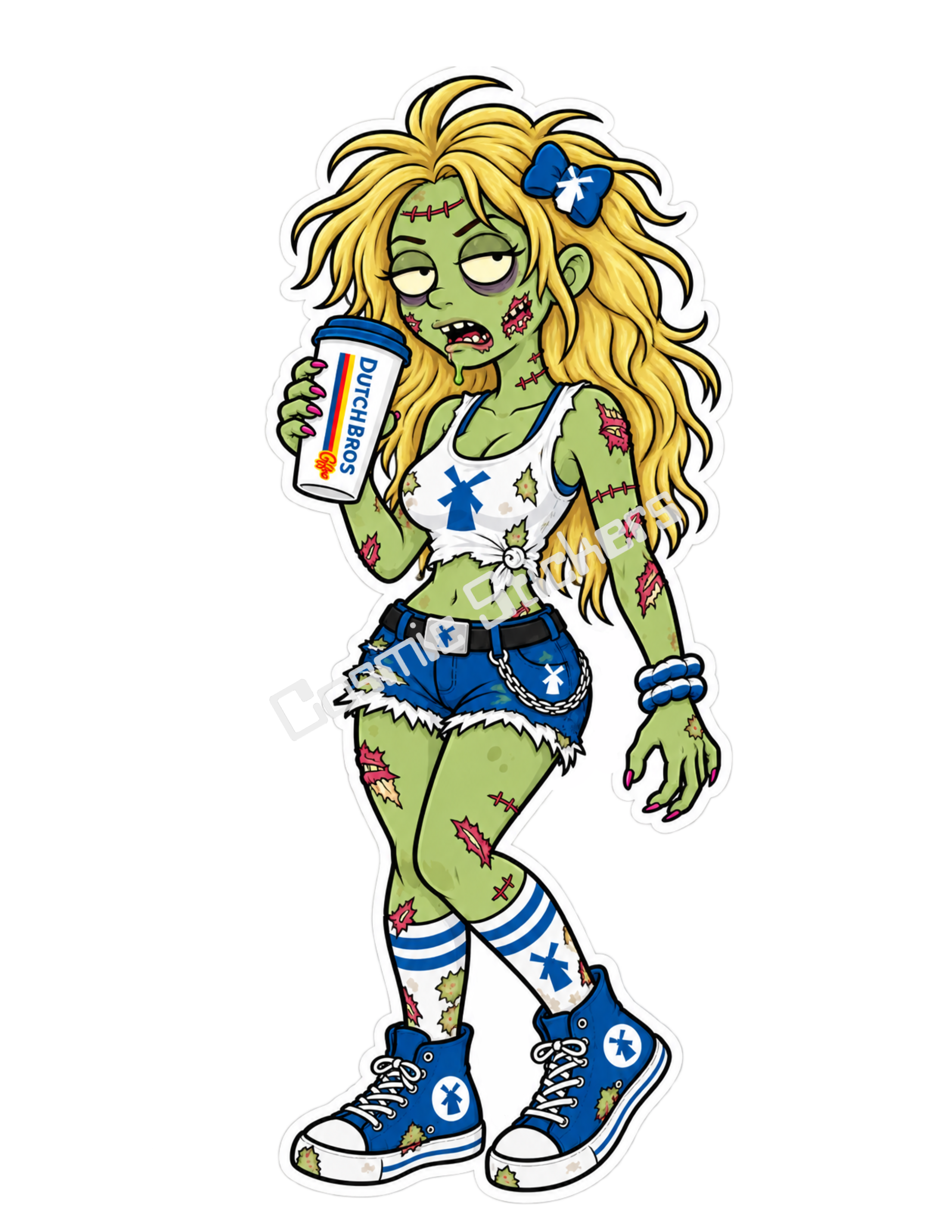 Fan-Made Caffeinated Zombies – Zombie Fuel | Dutch Bros Inspired Vinyl Sticker