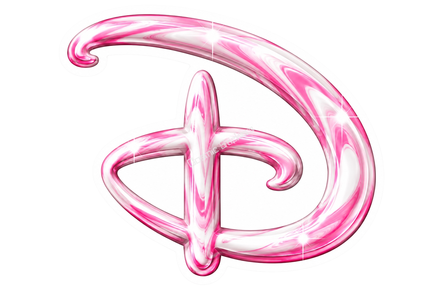 “D” Land Theme Park - Candy Cane Glossy premium die-cut vinyl sticker by Cosmic Stickers