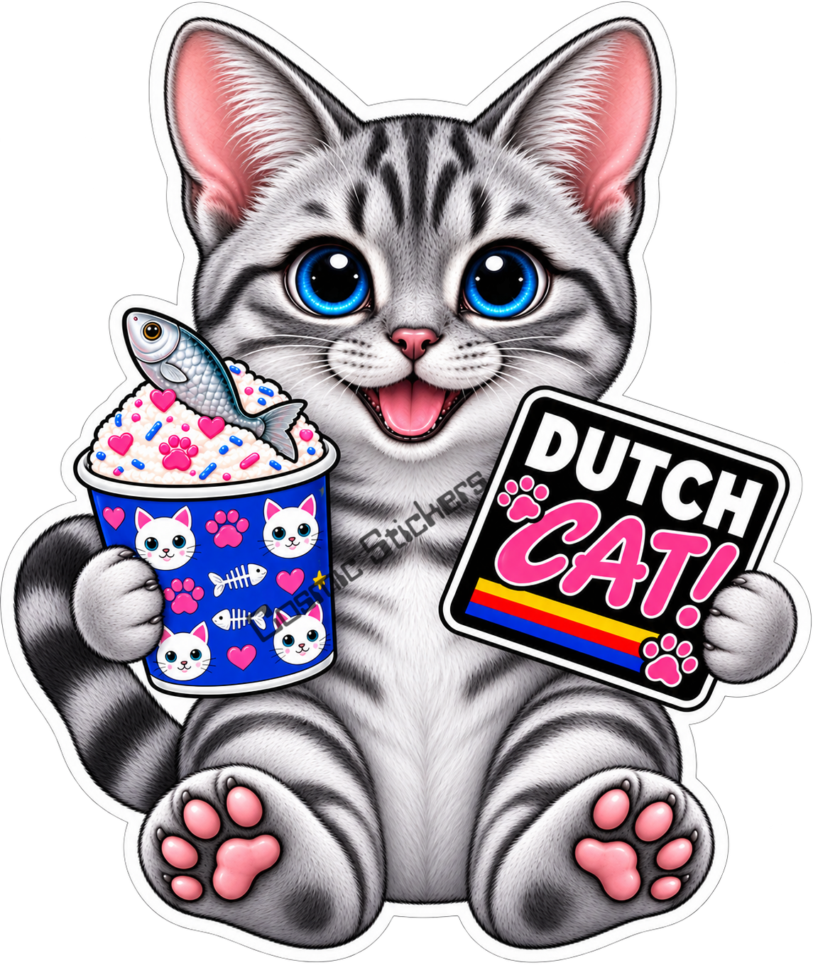 Fan-Made Dutch Cat - American Shorthair Vinyl Sticker
