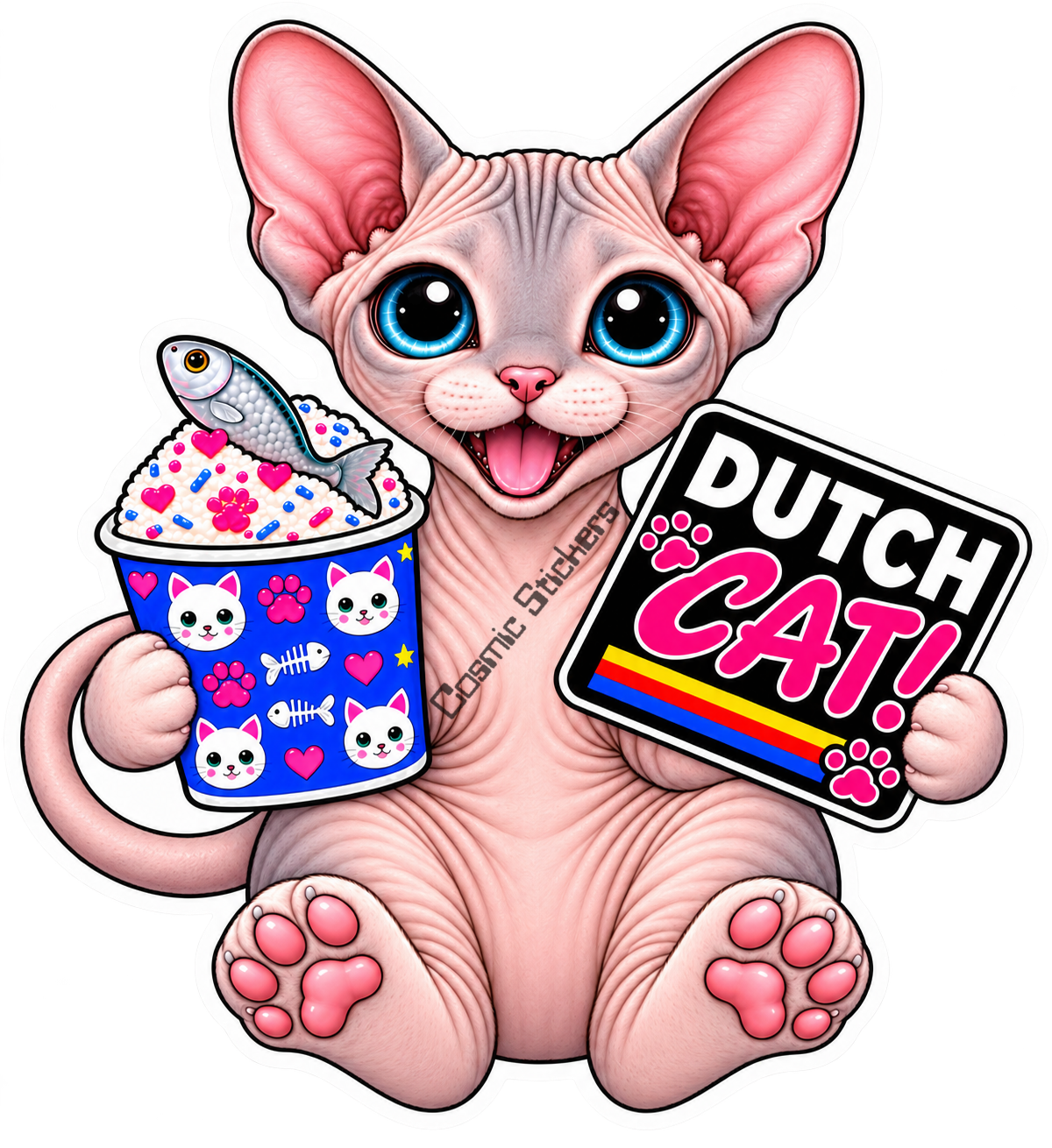 Fan-Made Dutch Cat - Sphynx Vinyl Sticker