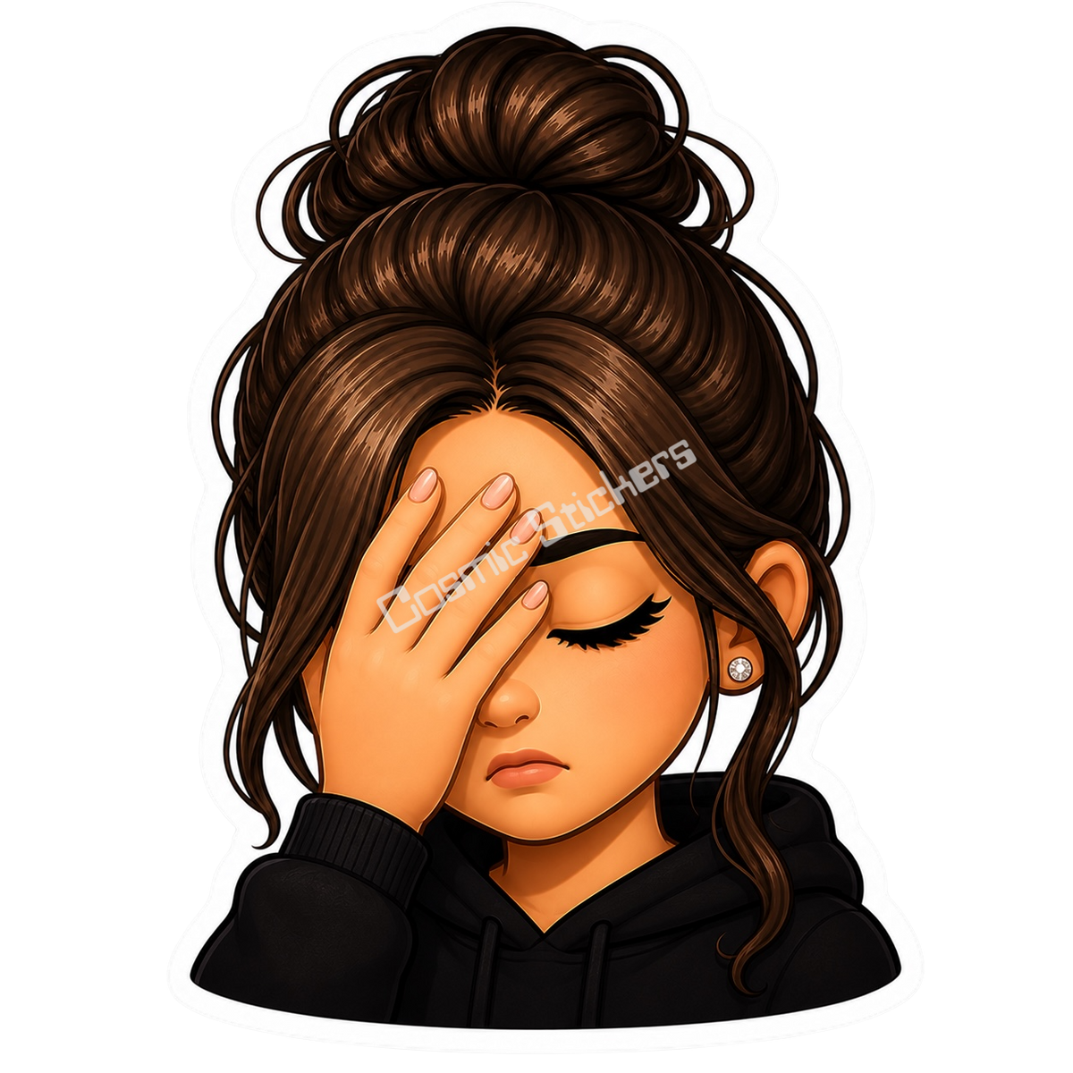 Cosmic Emoji - Oh No… Vinyl Sticker