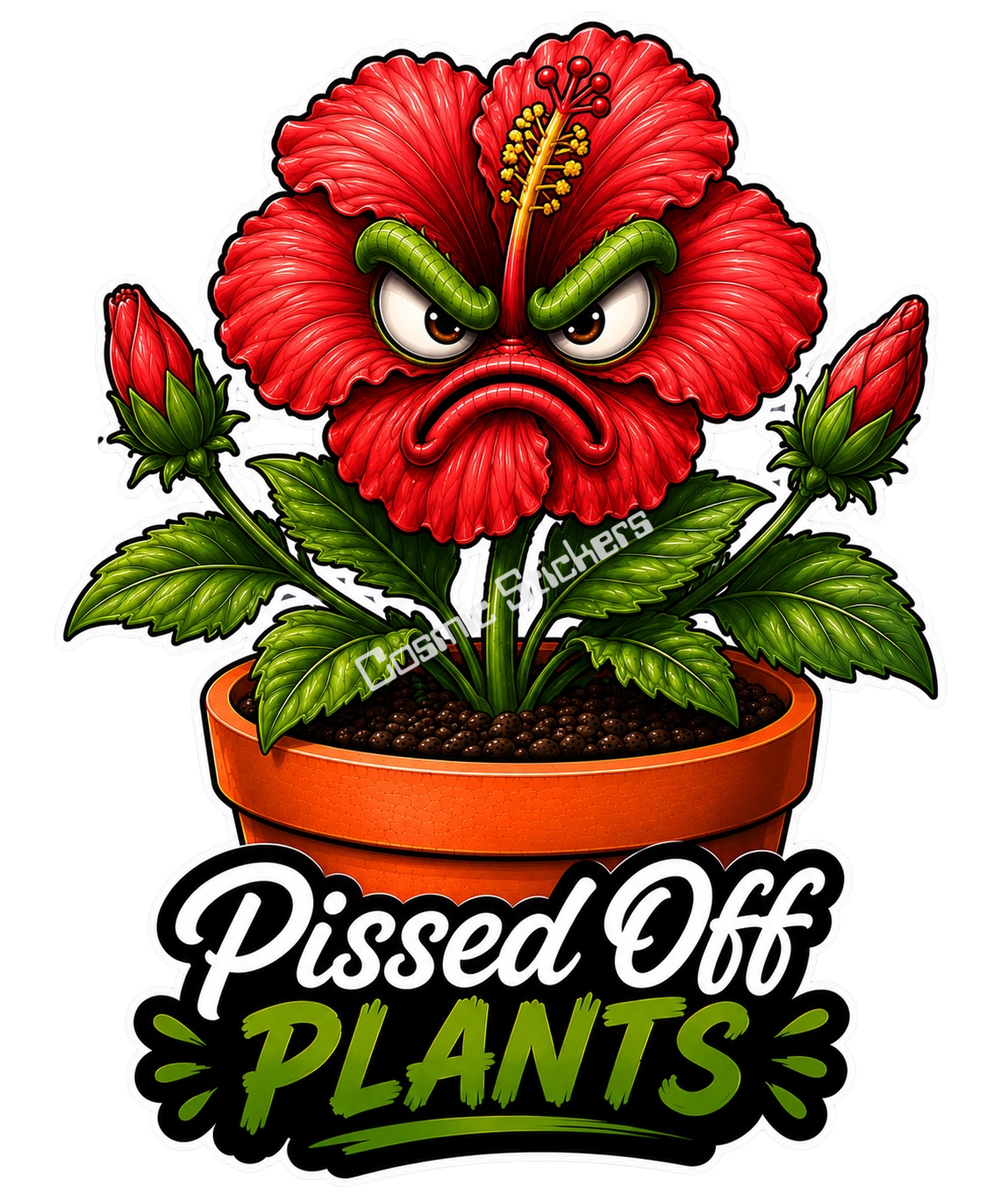 Pissed Off Plants – Unbothered Botanicals Vinyl Sticker