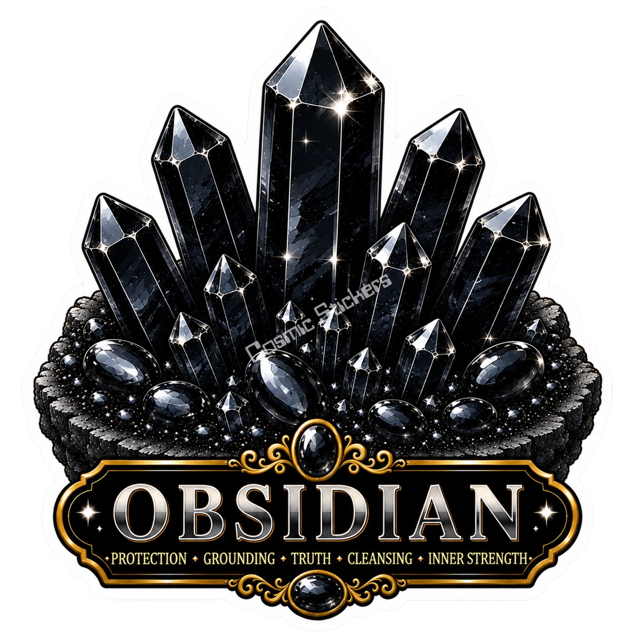 Crystal Meanings Collection - Obsidian