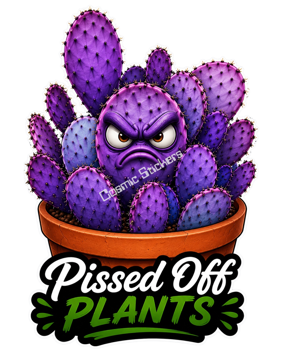 Pissed Off Plants – Rooted Rage Vinyl Sticker