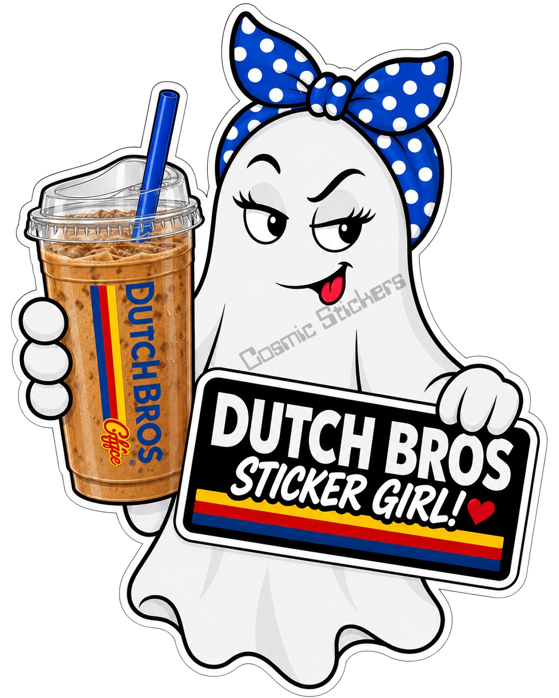 Fan-Made Boo Crew – Specter Sip | Dutch Bros Inspired Vinyl Sticker