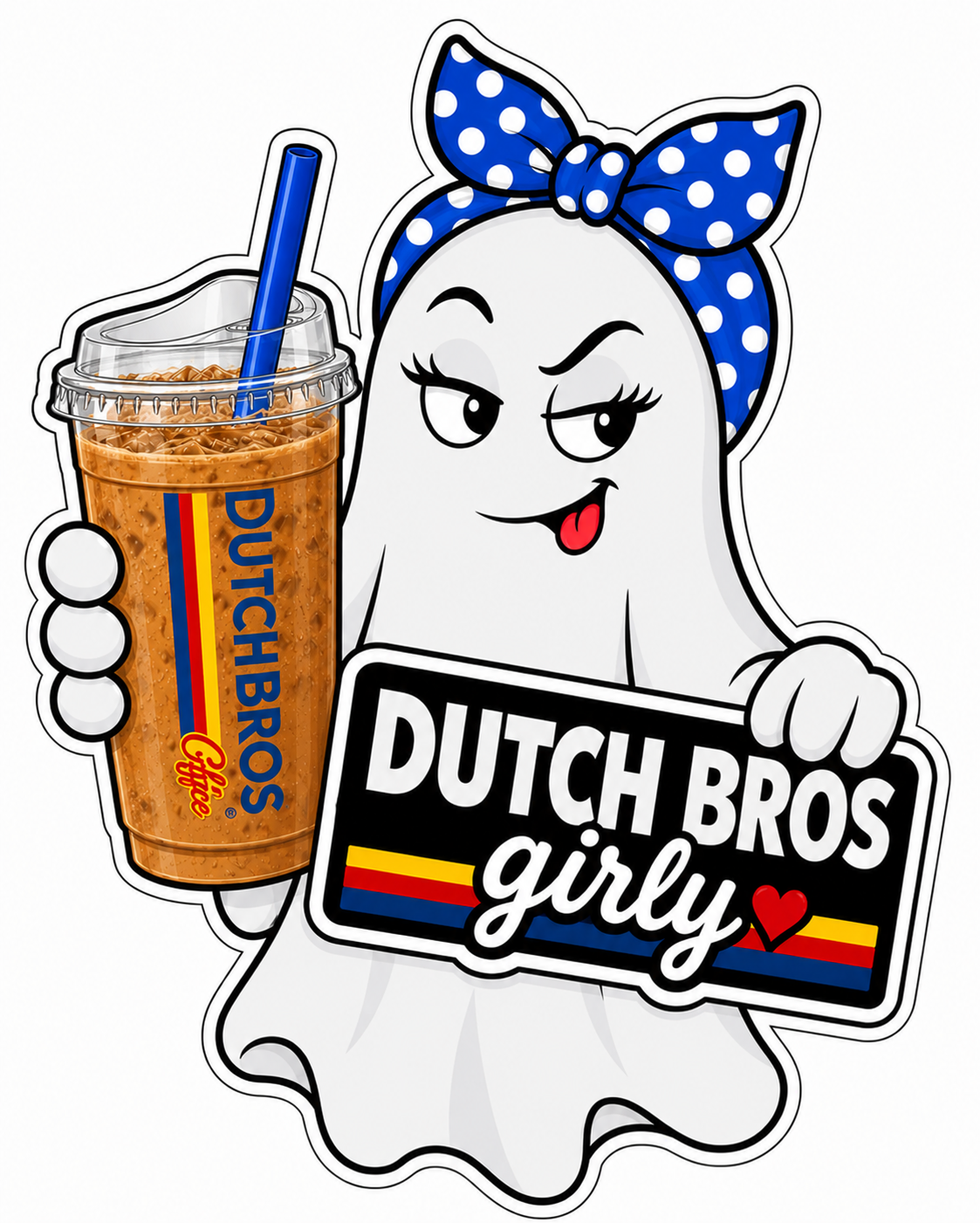 Fan-Made Boo Crew – Late-Night Boo | Dutch Bros Inspired Vinyl Sticker