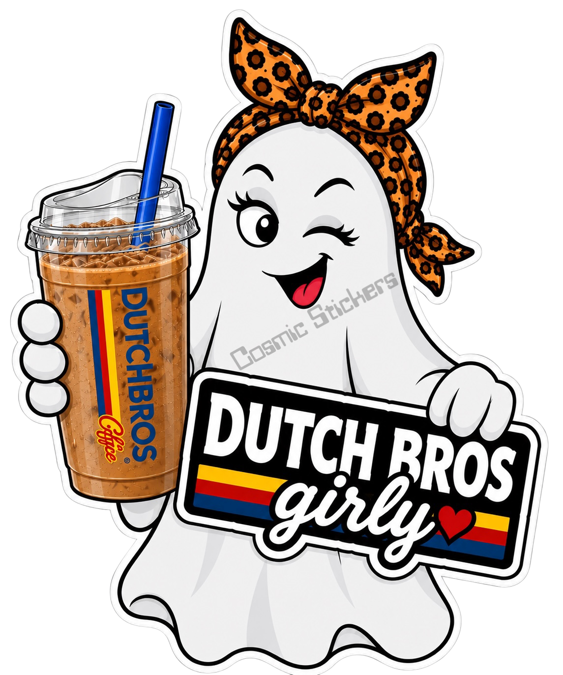 Fan-Made Boo Crew – Haunted Pick-Me-Up | Dutch Bros Inspired Vinyl Sticker