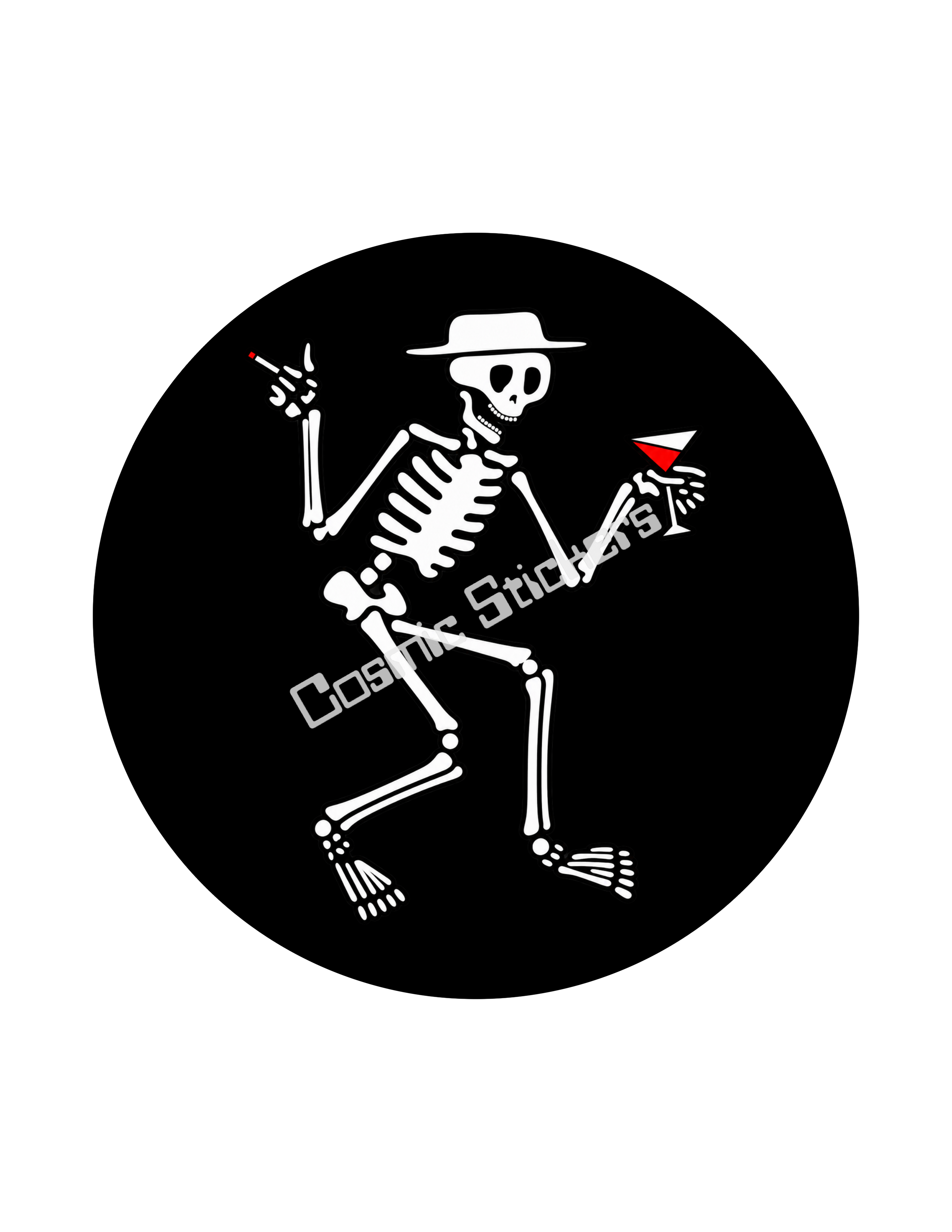 Social Distortion Skeleton Round Logo w/o Name