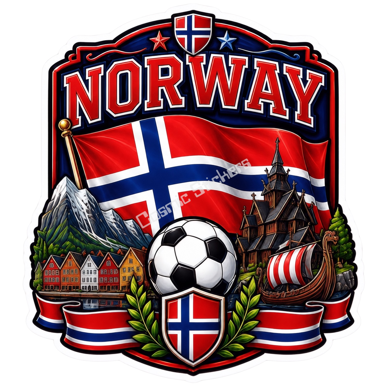 Norway Soccer Flag
