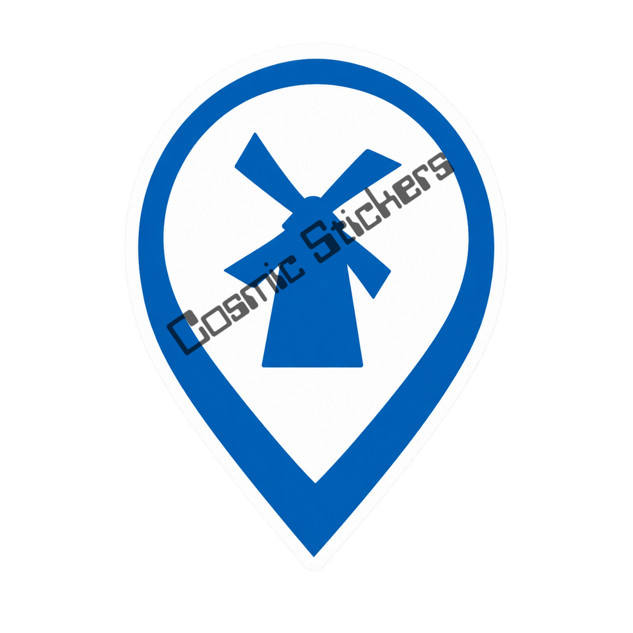 Fan-Made Dutch Bros Blue Location Pin Sticker