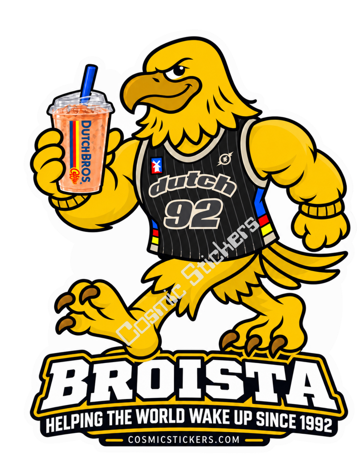 Fan-Made Broista Eagle – Helping the World Wake Up Since 1992 Vinyl Sticker
