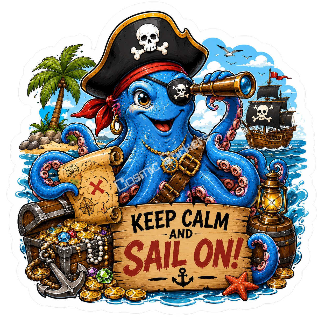 Keep Calm And Sail On! - Pirate