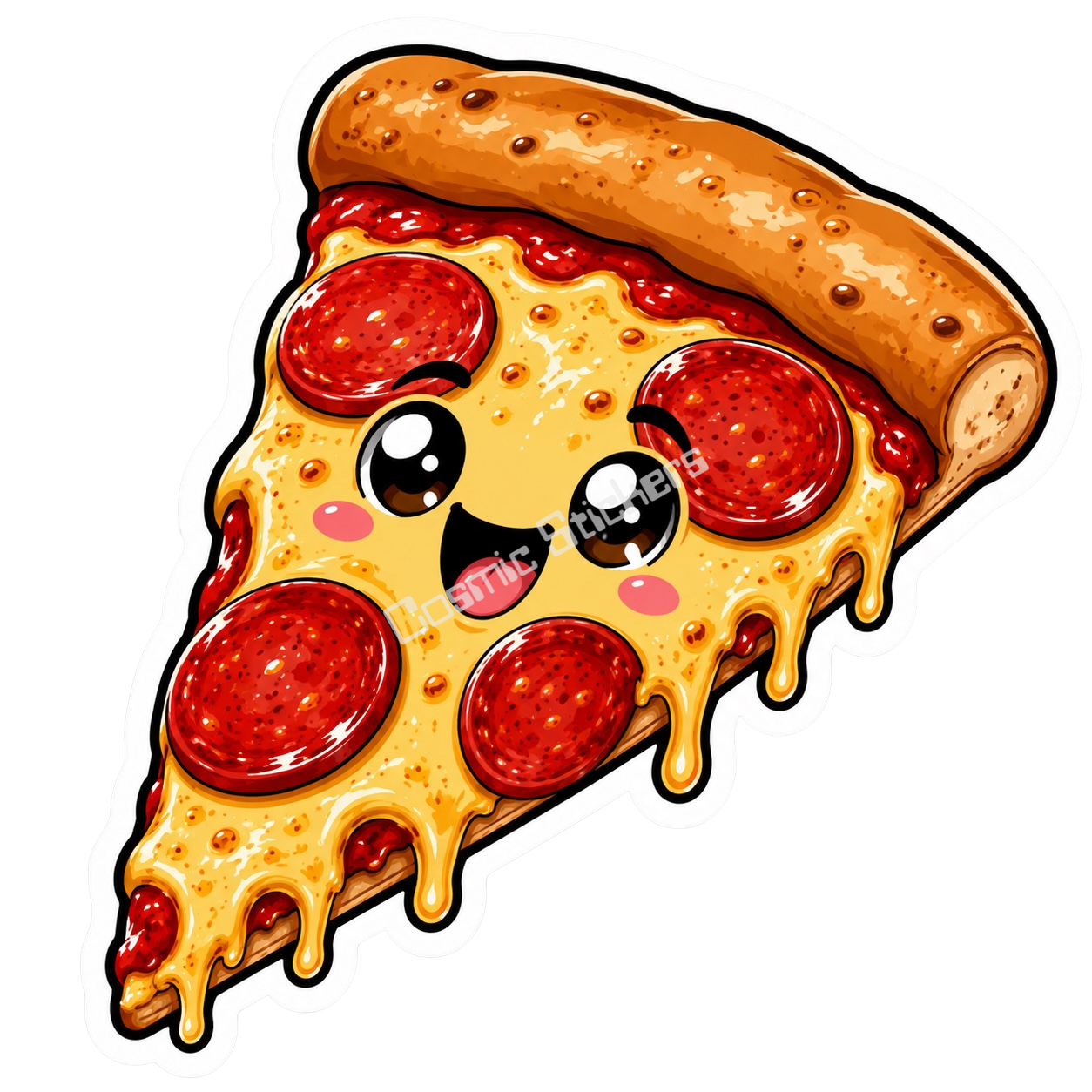 Cosmic Stickers - Kawaii Pizza Slice