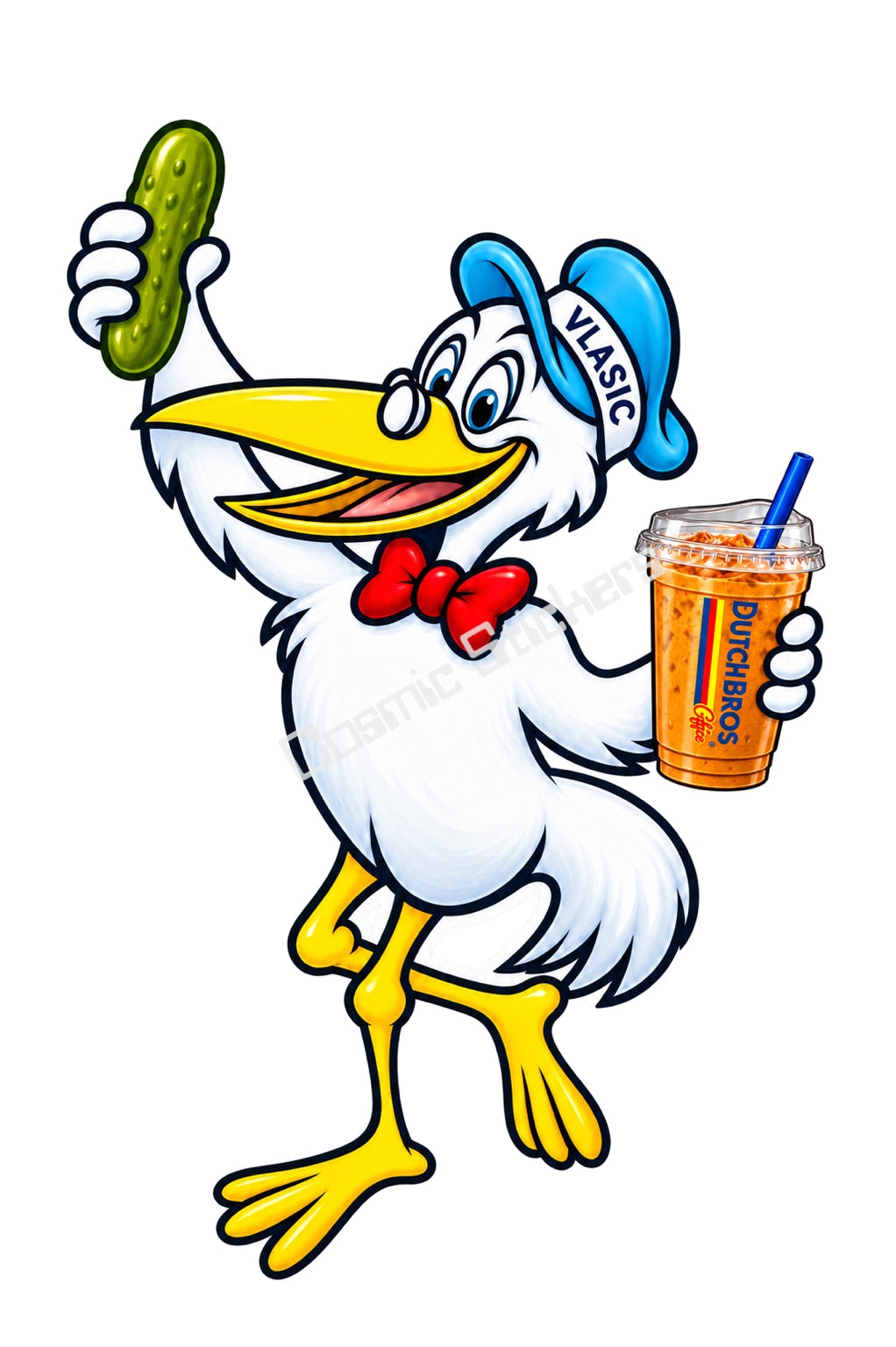 Fan-Made Vlasic Stork Dutch Bros Iced Coffee Sticker