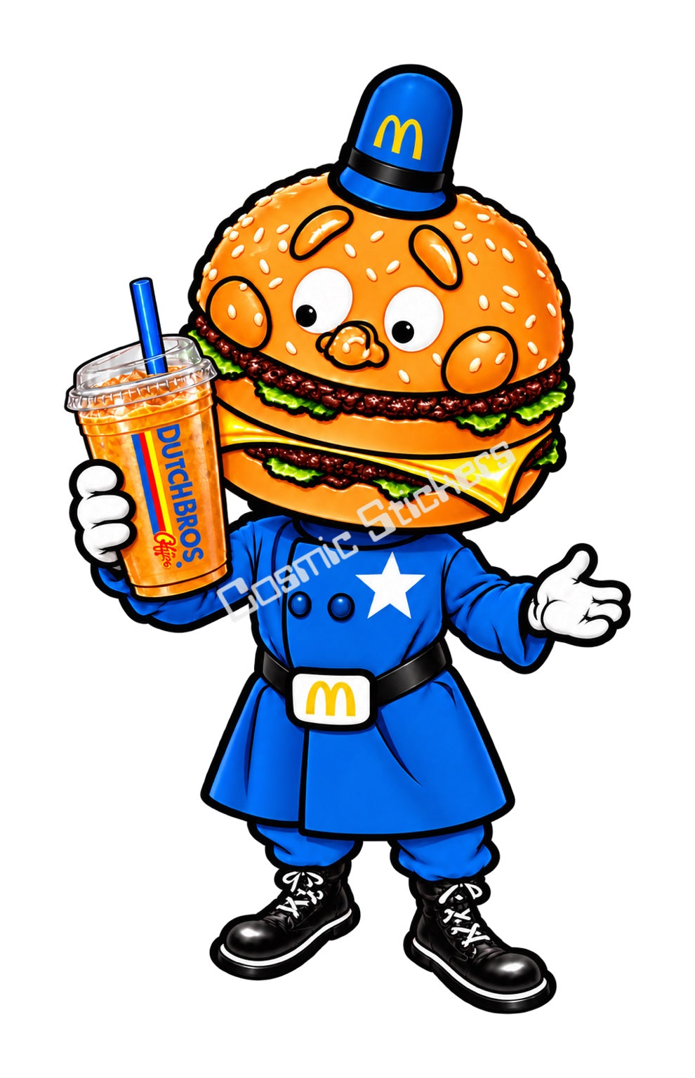 Fan-Made Officer Big Mac Dutch Bros Iced Coffee Sticker