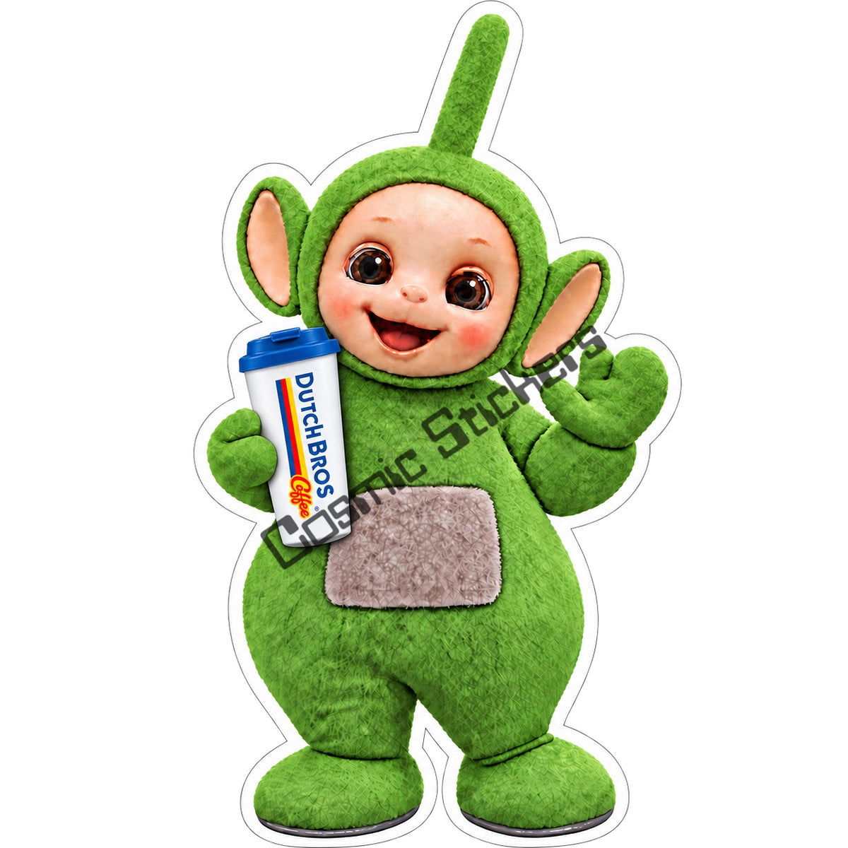 Dipsy fan-made Dutch Bros Hot Coffee sticker
