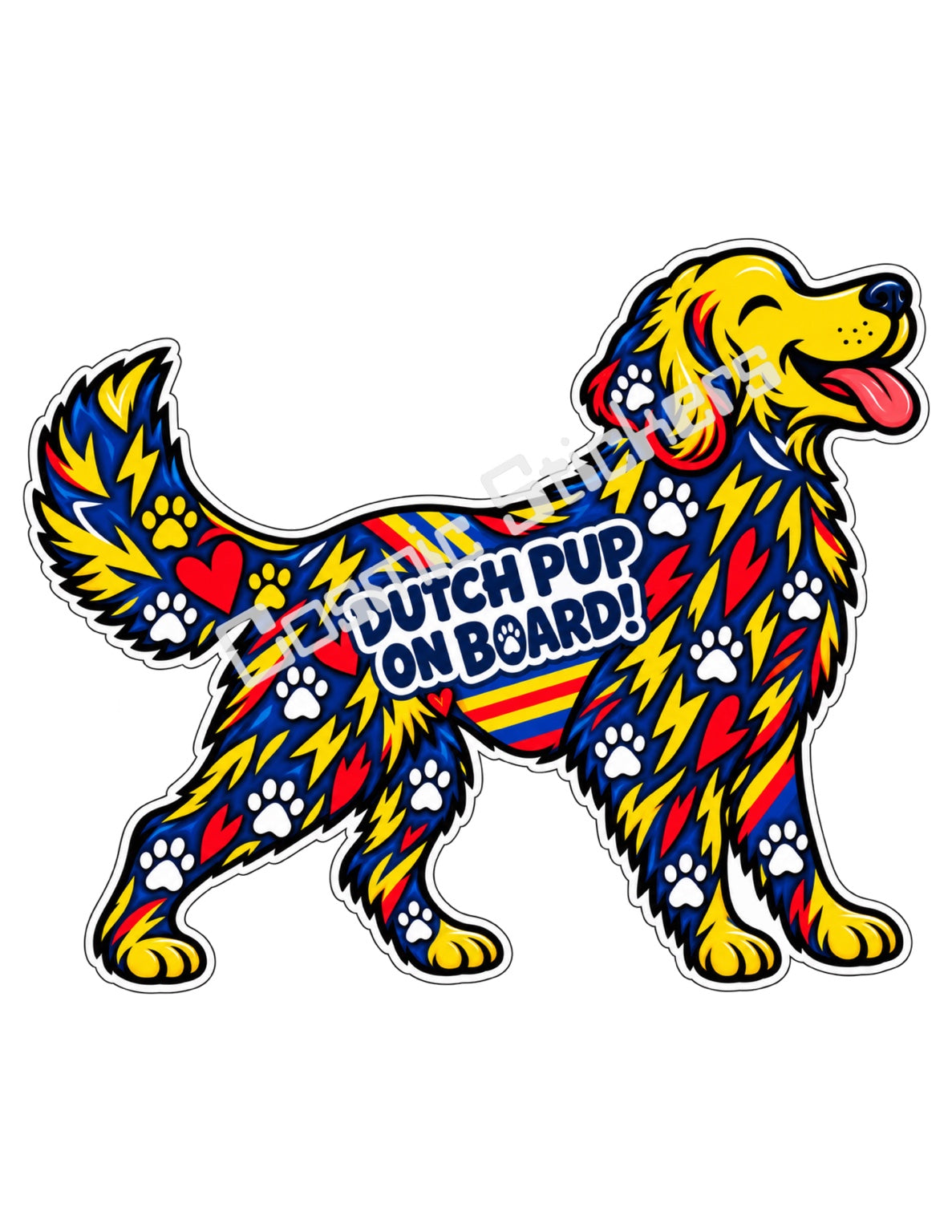 Fan-made Dutch Pup On Board standing dog decal