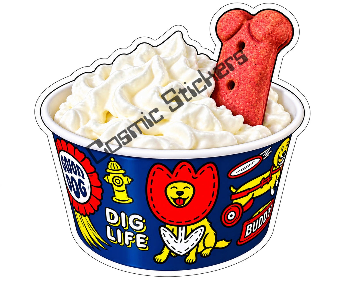 Fan-made Dutch Pup treat cup sticker