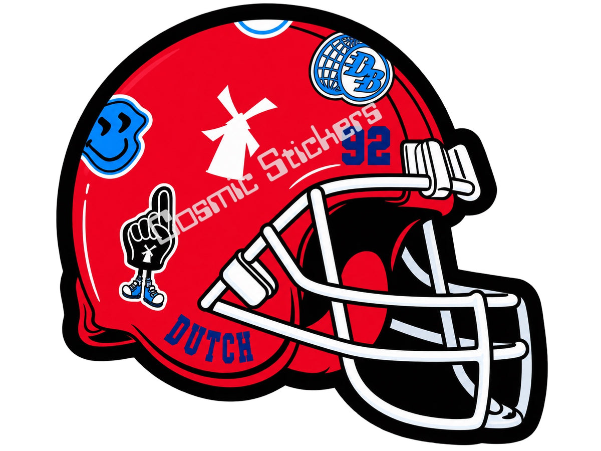 Fan-made Dutch 92 football helmet sticker