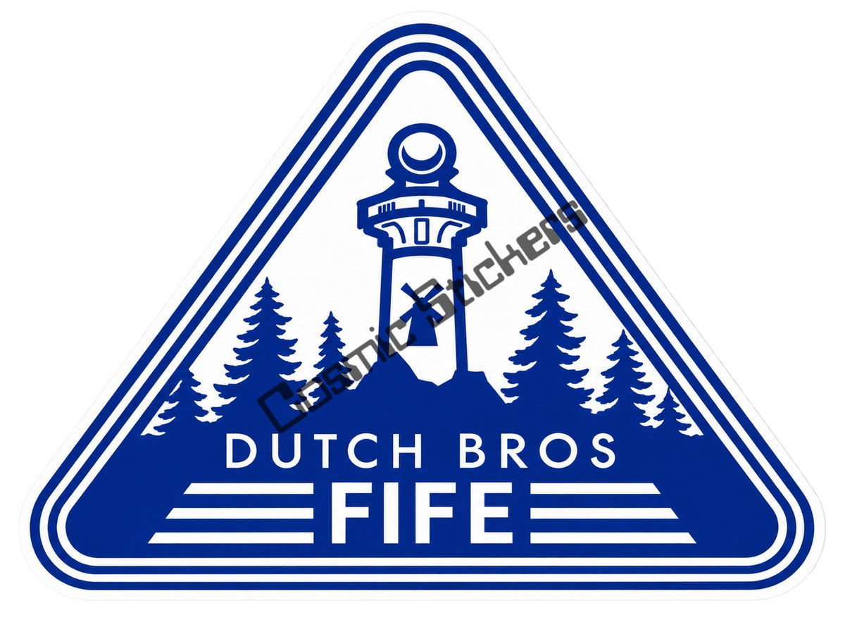Fan-made Dutch Bros Fife lighthouse sticker