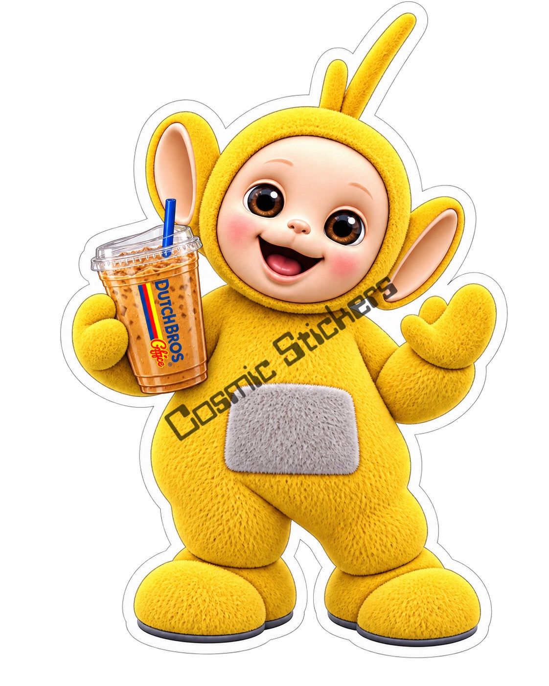 Laa-Laa fan-made Dutch Bros Iced Coffee sticker