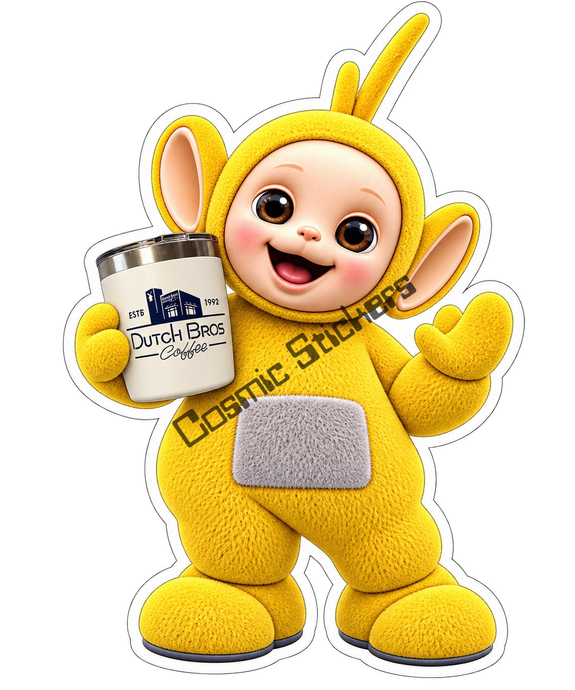 Laa-Laa fan-made Dutch Bros Travel Tumbler sticker