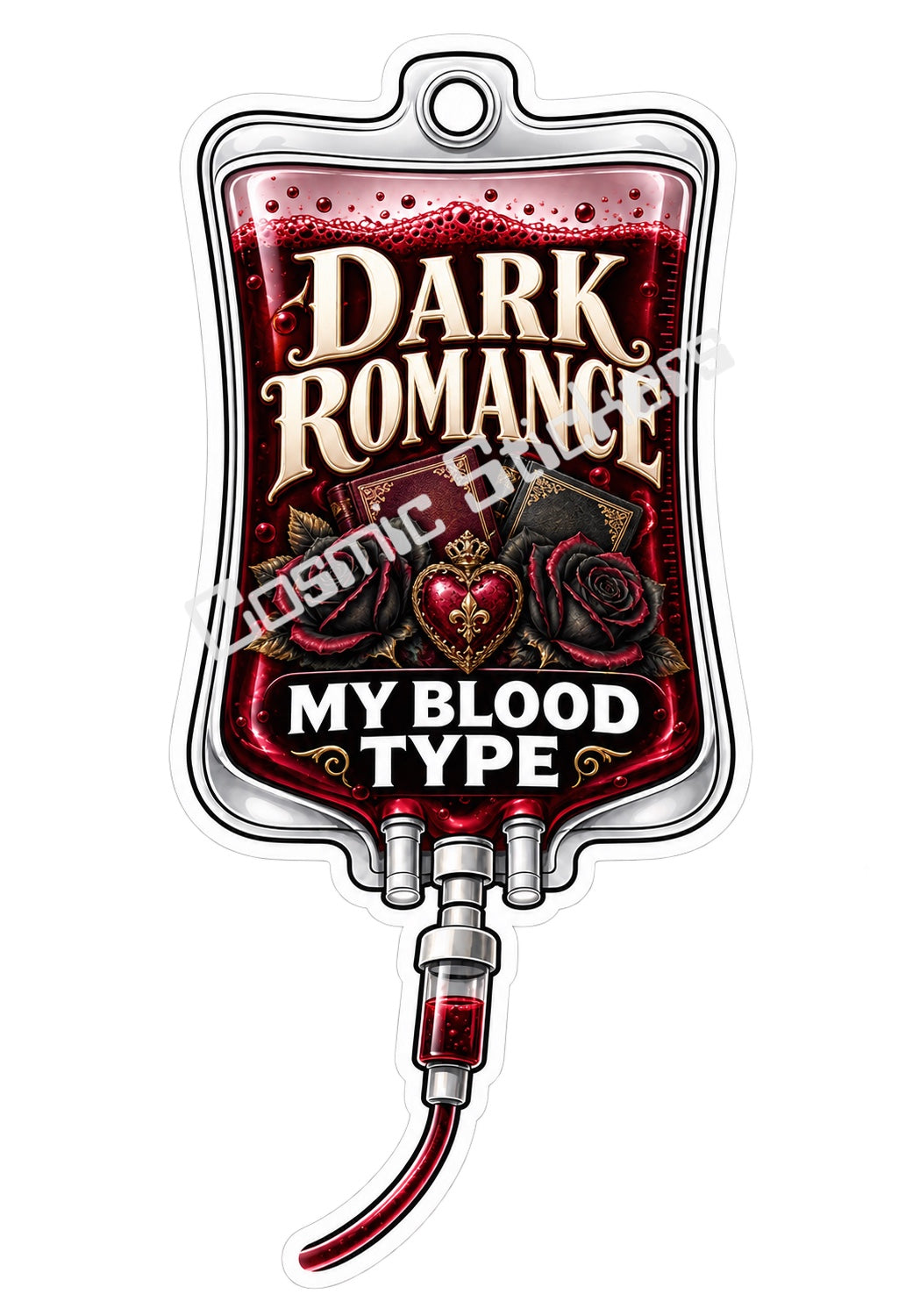 Dark Romance My Blood Type vinyl sticker
