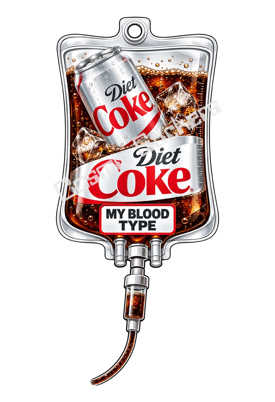 Diet Coke My Blood Type vinyl sticker