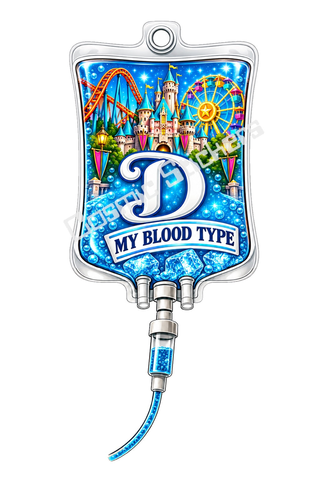 Disneyland My Blood Type vinyl sticker