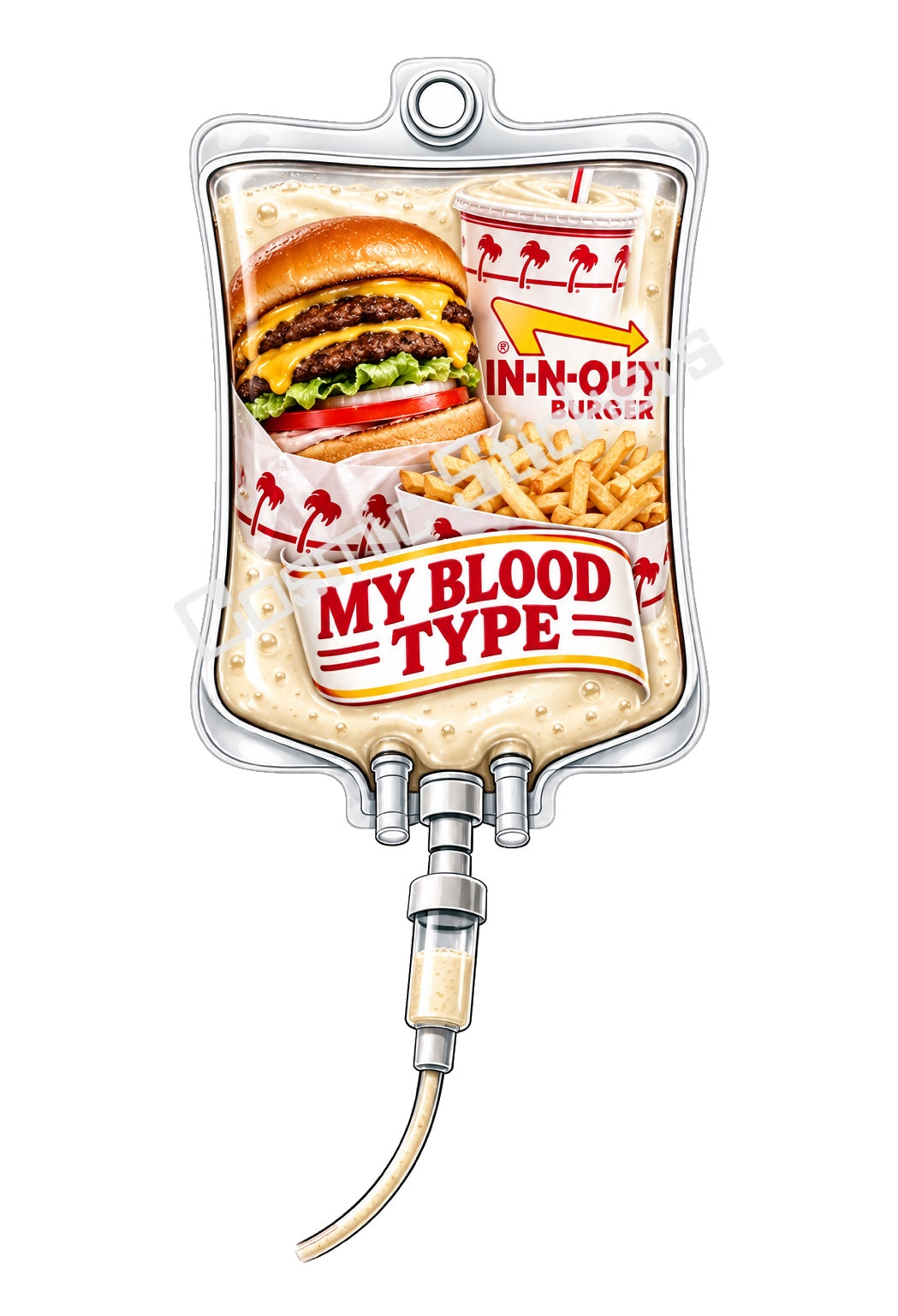 In-N-Out My Blood Type vinyl sticker