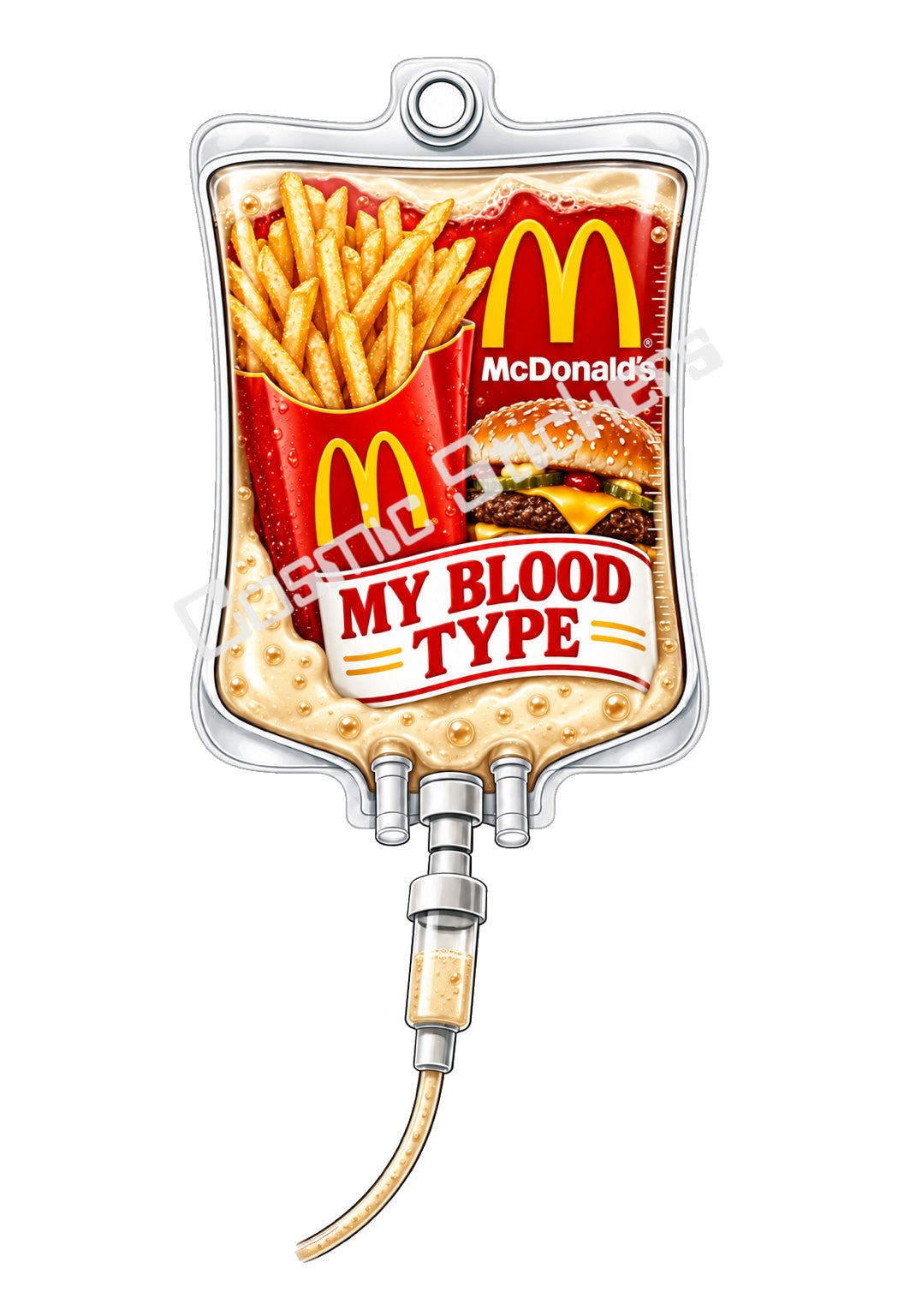 McDonald's My Blood Type vinyl sticker