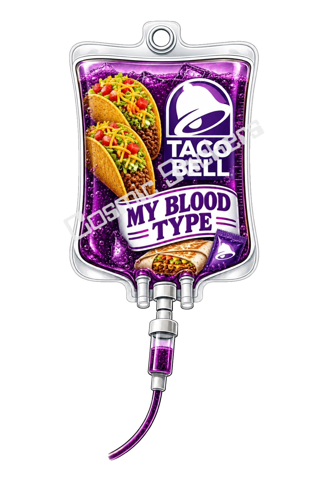 Taco Bell My Blood Type vinyl sticker