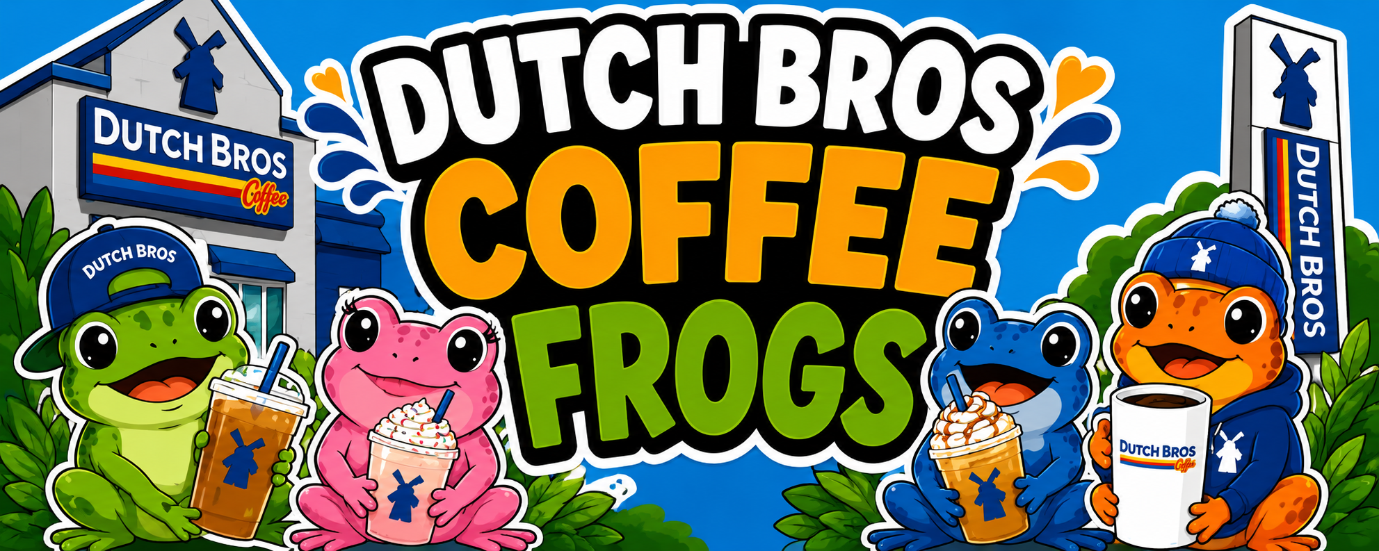 Dutch Bros Coffee Frogs