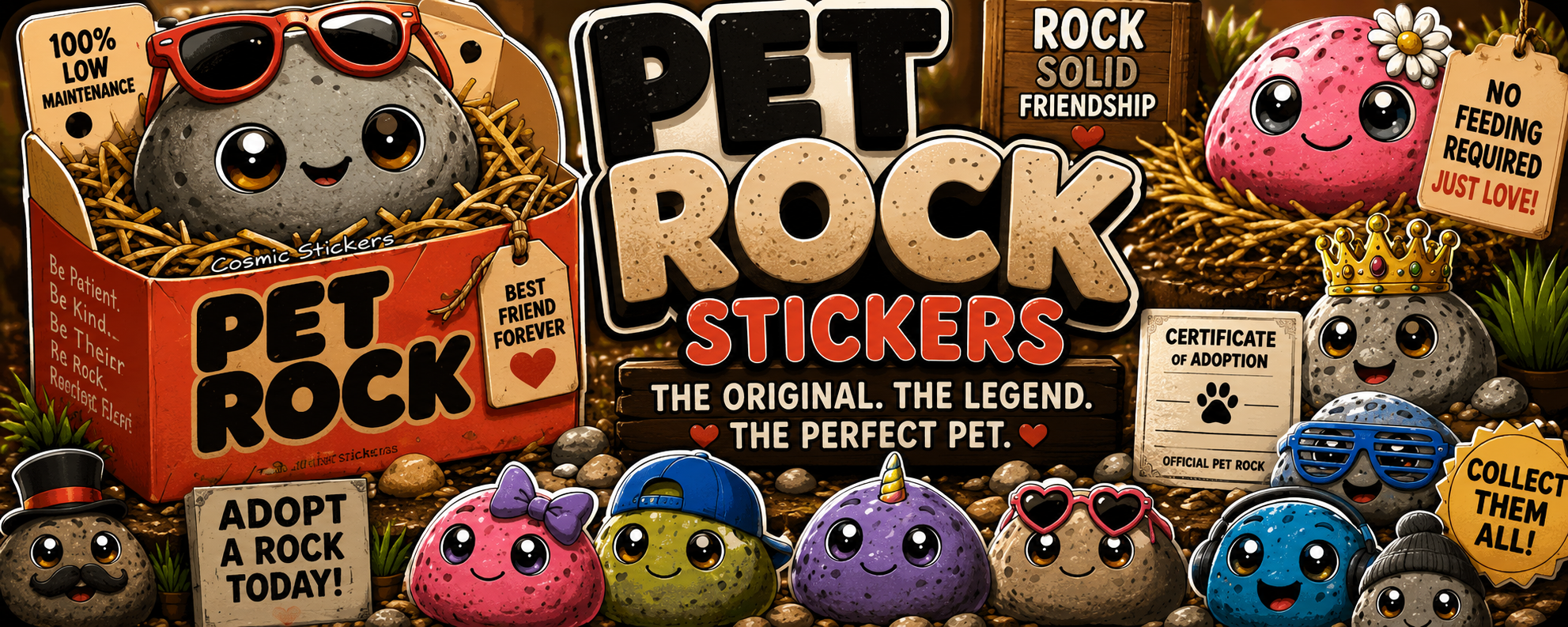 Pet Rock Stickers
